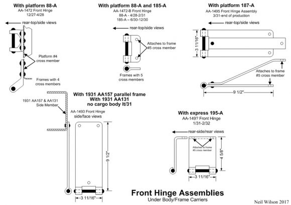 Front Hinge Assemblies