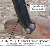 A-16025-B d3 Front Fender Bracket