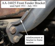 AA-16025 Front Fender Bracket