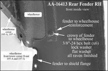 AA-16413 RH Rear Fender Installation