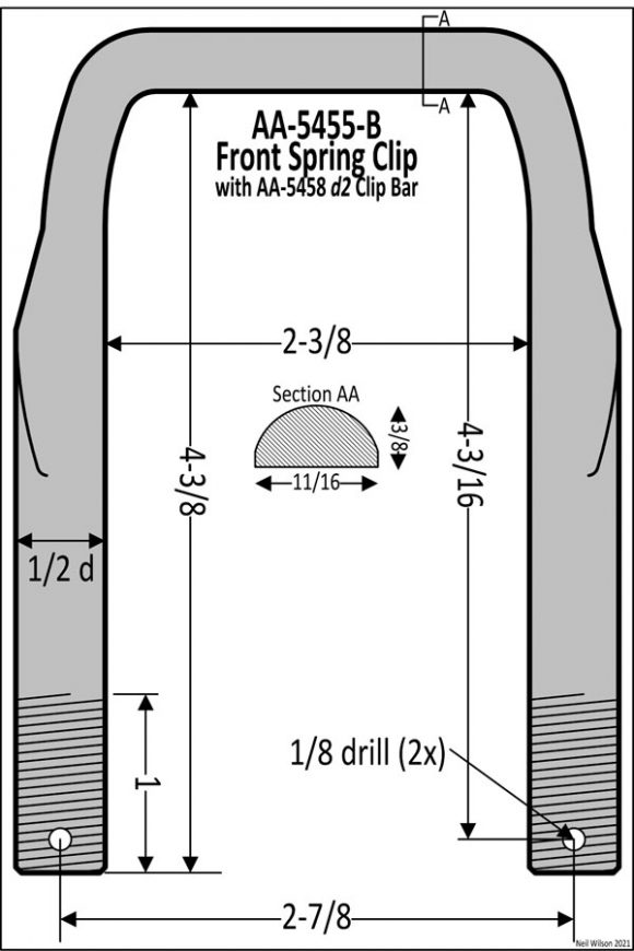 AA-5455-B Front Spring Clip