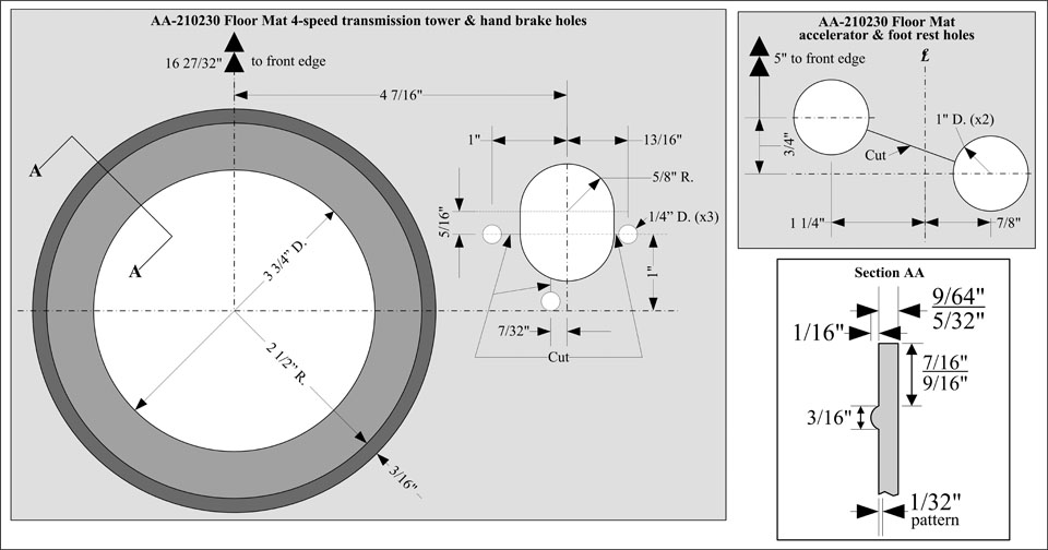 AA-210230 Front Floor Mat Detail