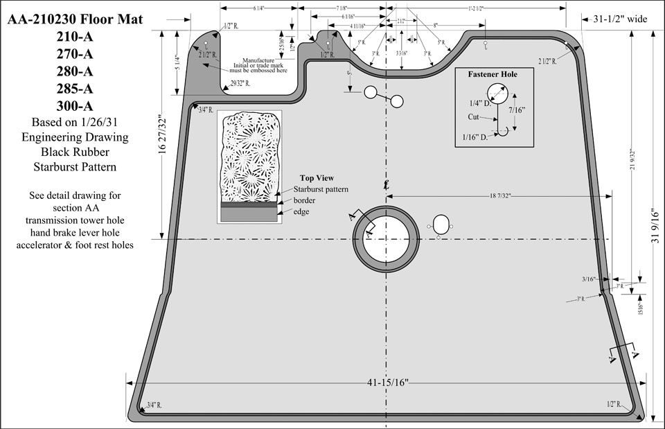 AA-210230 Front Floor Mat