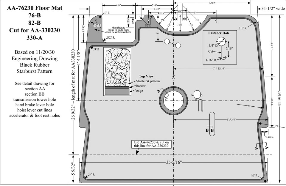 AA-76230 & AA-330230 Front Floor Mats