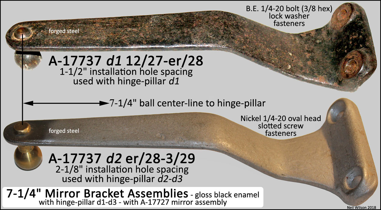 A-17737 d1-d2 Mirror Brackets