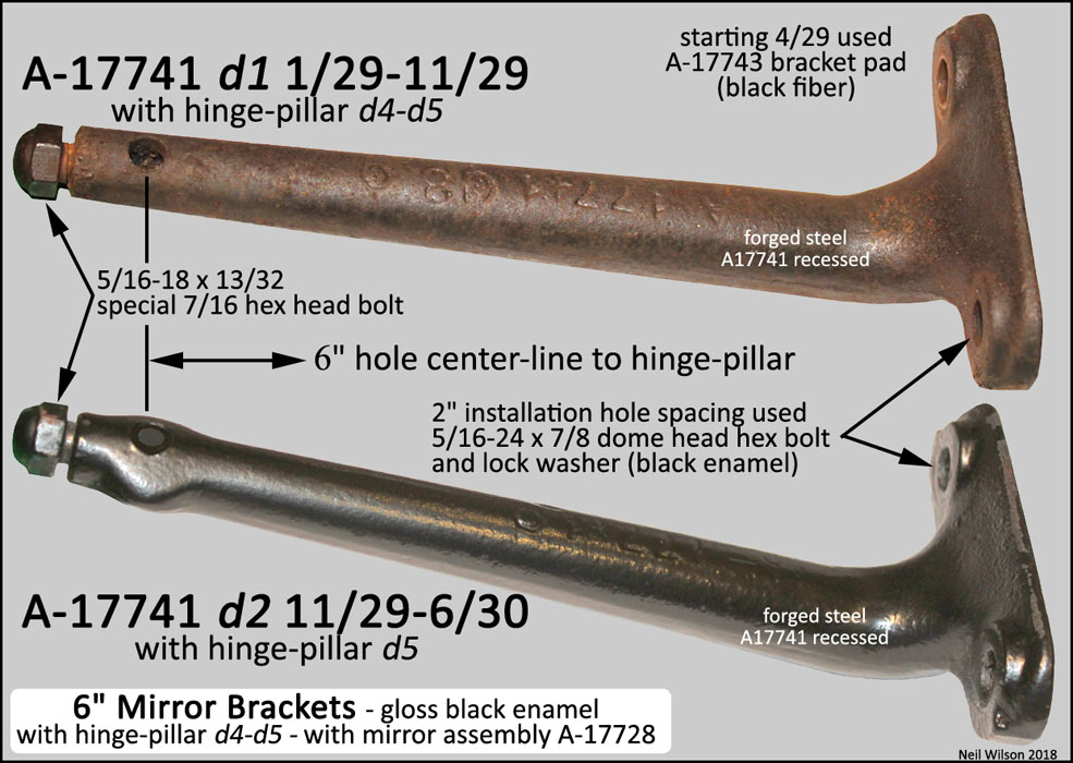 A-17741 d1-d2 Mirror Brackets