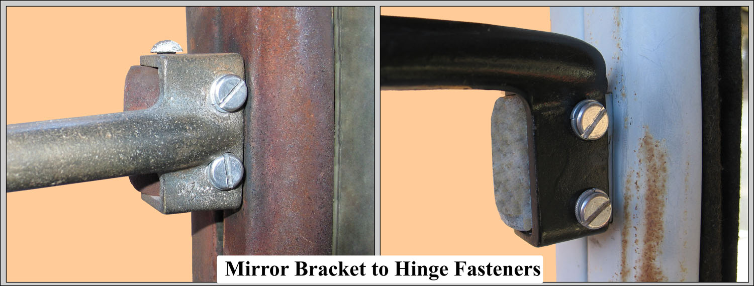 Mirror Brackets to Hinge Fasteners