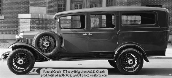 275-A Funeral Coach - Briggs - 2/31-3/32 - 94 - 5/6/31 photo