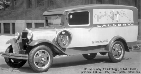 300-A De Luxe Delivery - Briggs - 2/31-3/32 - 1,143 - 10/02/31 photo